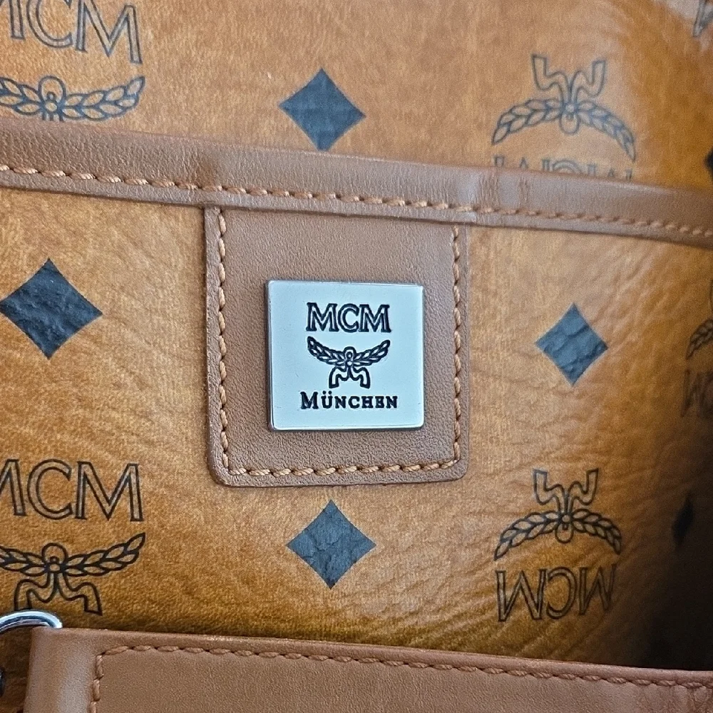 MCM Brown Monogram Tote Bag - Picture 3 of 14